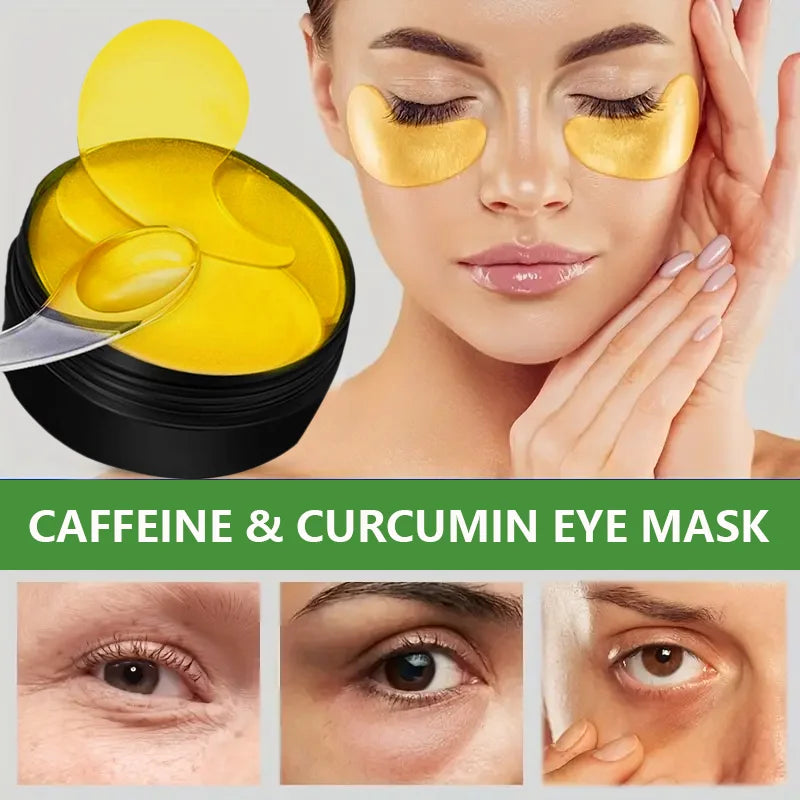 Contains Caffeine Hyaluronic Acid Collagen Glycerin Eye Mask - Long-Lasting Moisturizing, Diluting Dark Circles and Puffiness, Suitable for All Skin Tone