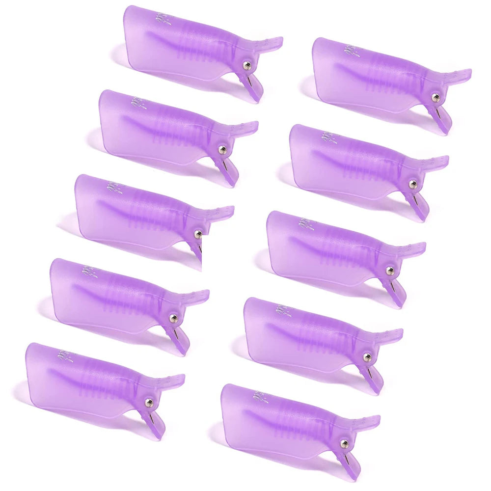LULAA 10Pcs/16Pcs Plastic Acrylic Nail Art Soak Off Cap Clip UV Gel Polish Remover Wrap Tool Gel Nail Polish Remover Clips