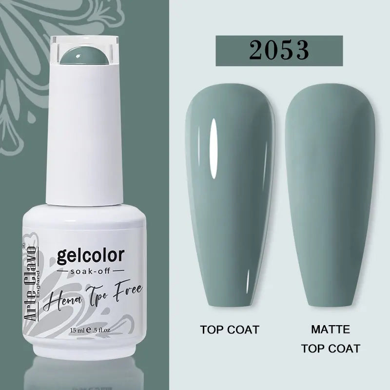 Arte Clavo 116Colors Gel Nail Polish 15ml Colorful Gel Semi Permanent Soak Off UV Gel Nail Art DIY Design Varnishe Nail Supplies