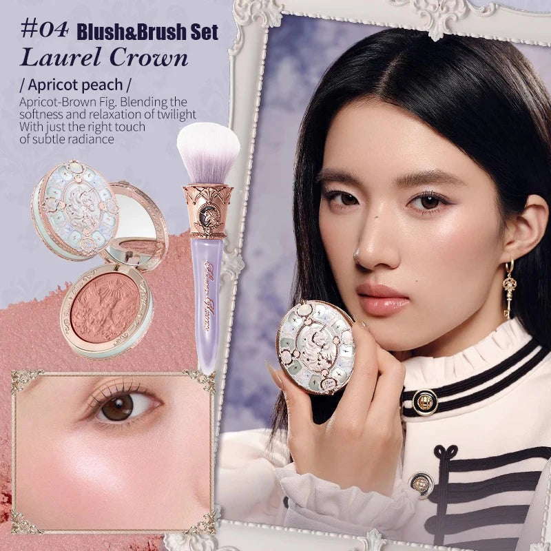 Makeup Flowerknows Shell Pearl Collection Silk Satin Blusher Lightweight Highly Pigmented Blush Powder Long Lasting Face Blushes