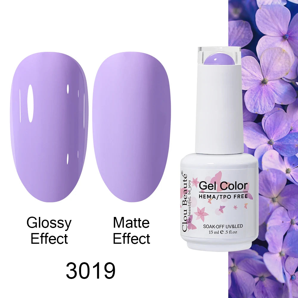 Clou Beaute Gel Nail Polish Neon Brown Royal Blue Red Green Pastal Nude Nail Art Varnishes Gel Lacquer Top Coat UV Gel Nail