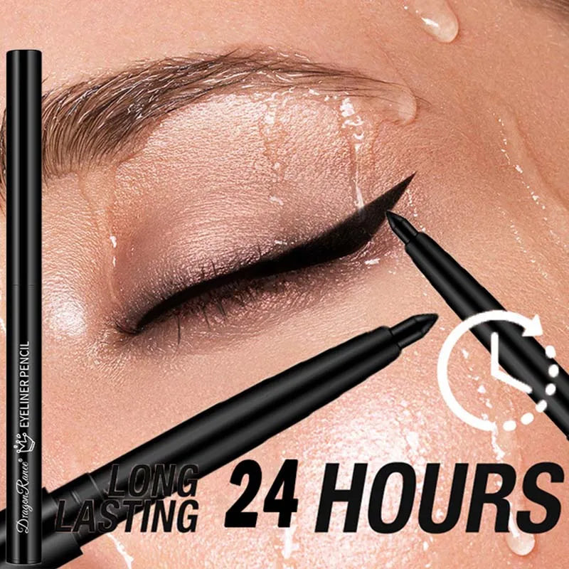 Waterproof Black Brown Eyeliner Gel Pencil Matte Smooth Quick Dry Easy Wear Pearlescent Eyeshadow Eye Liner Pen Makeup for Eyes