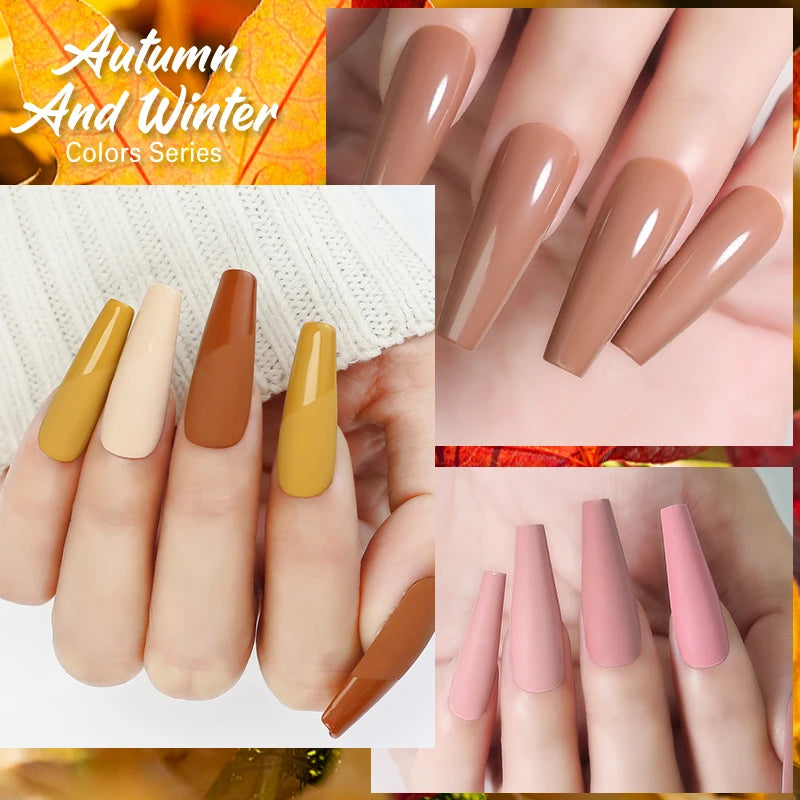 Arte Clavo 15ML Red Brown Color Gel Nail Polish Autumn Winter Nail Art Gel Nail Supplies Semi Permanent Soak Off UV Gel Varnish