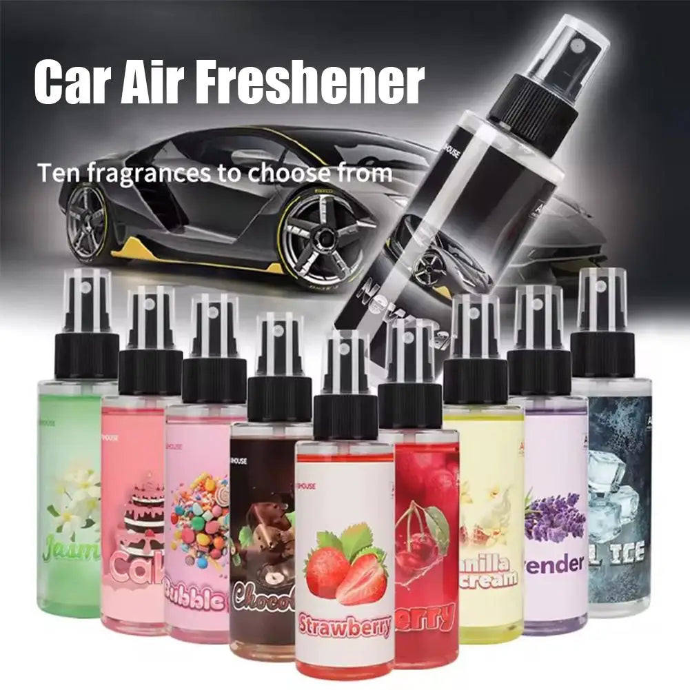 Car Air Freshener Spray Car Fragrance Long Lasting Light Strawberry/cherry/cake Scent Fresh Perfume Car Interior Deodorant Spray