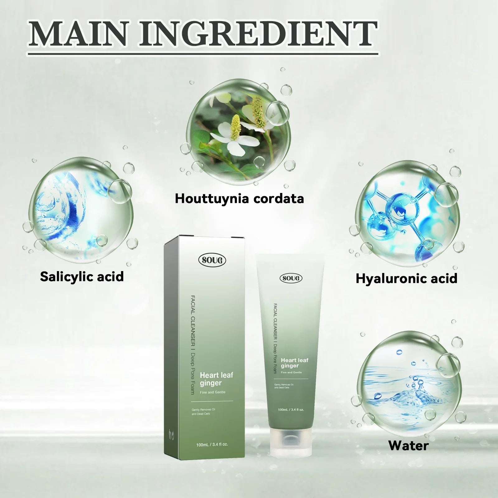 Cleanser Oil Heartleaf Quercetinol Pore Deep Cleansing Foam Control Moisturizing  Centella Remove Pore Skin Care For Women