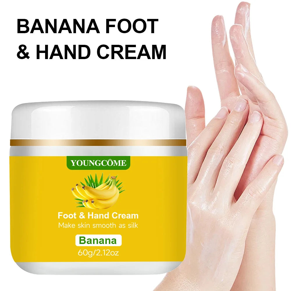  YOUNGCOME Banana Hand and Foot Care Cream Anti Drying Feet Heel Cracking Repair  Exfoliation Dead Skin Soften Moisturizing