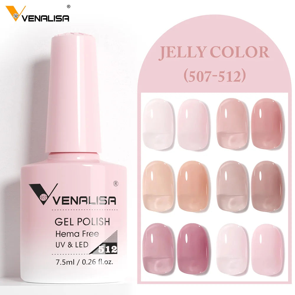 VENALISA 7.5ml Nail Gel Polish Sparkle Glitter Diamond Shining Summer Colors Semi Permanent Soak off UV LED Nail Gel Varnish