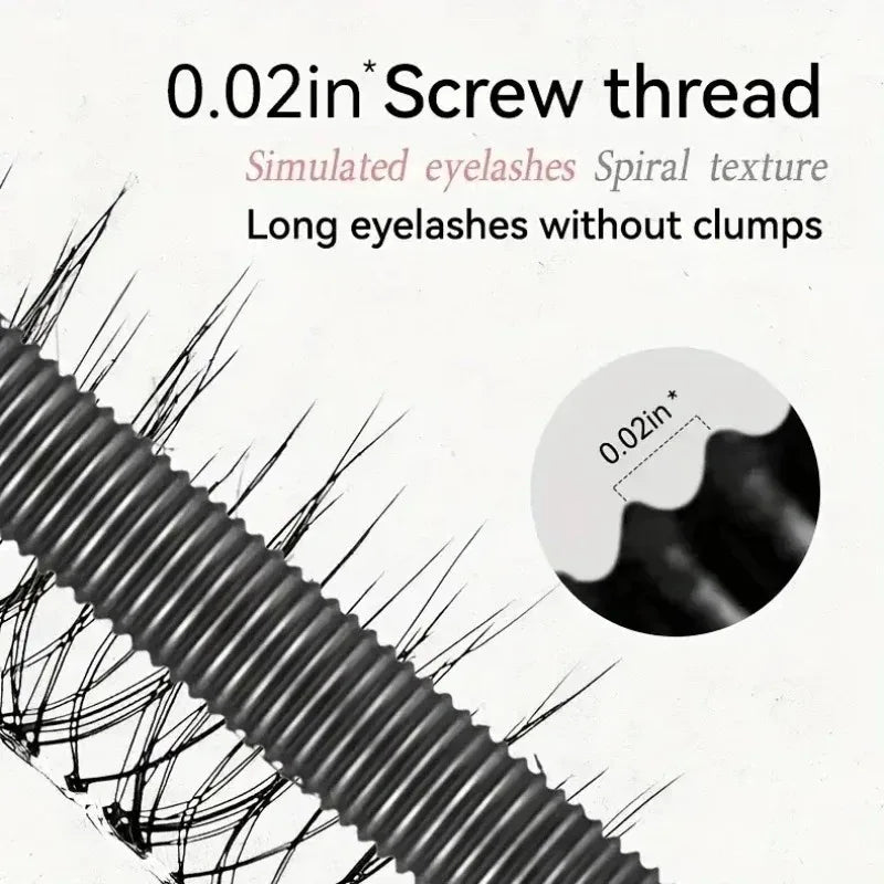 Steel Tube Mascara Silk Fiber Ultra-Fine Spiral Brush Black Waterproof Lasting Curling Fast Dry Eyelash Extensions Eyes Makeup