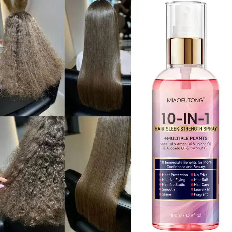 Instant soft 10 in 1 hair care spray - wash free hair retention conditioner, fast, soft and moisturizing, heat damage prevention