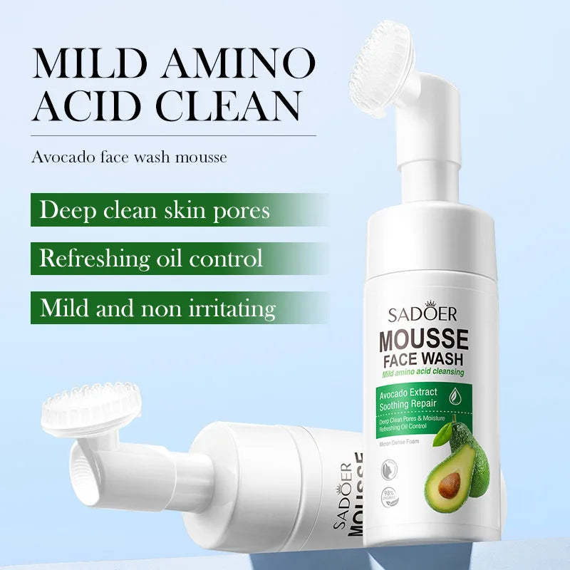 SAODER Fruits Facial Cleanser Face Wash Foam Massasge Cleansing Mossee Moisturizing Hydrating Korean Skin Care