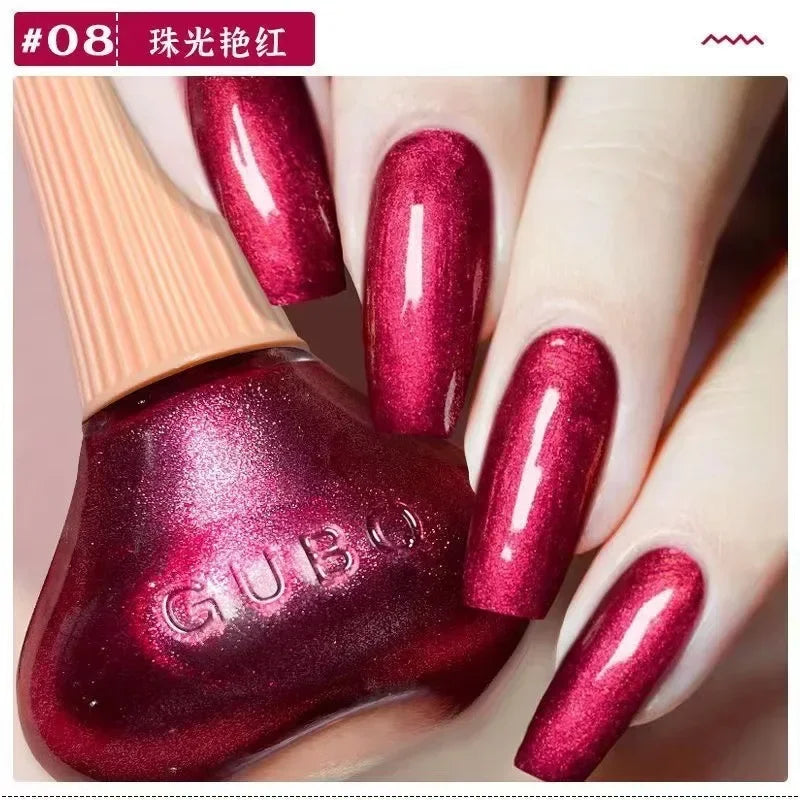 12ml  No-bake Quick Dry Nail Polish Shimmer Nail Polish Quick Dry No Peelable Long Lasting Nail Art Varnish 45 Colors
