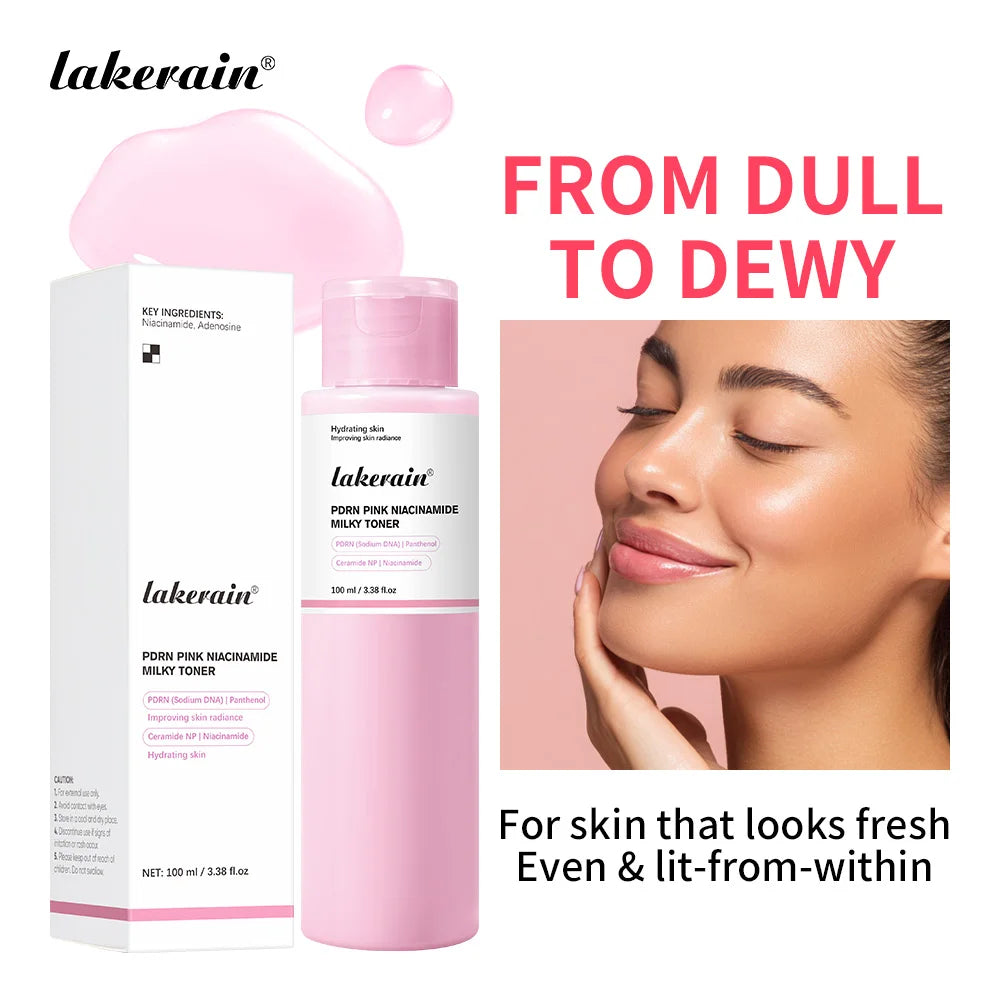 100ml PDRN Niacinamide Essence Toner For Glowing Skin Soothing Moisturizer Deep Nourishing Brightening Facial Water Lotion