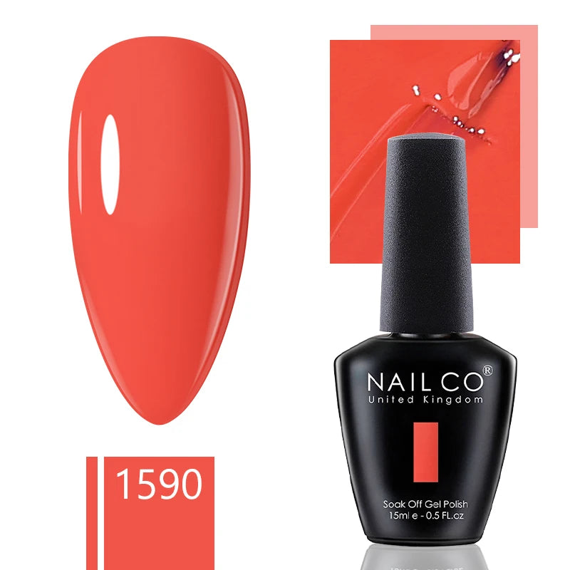 NAILCO 15ml Dark Gel Nail Polish Semi-permanent Varnish Hybrid UV Nails Art Glitter Colors Gel Polish Manicure Enamels For Nails