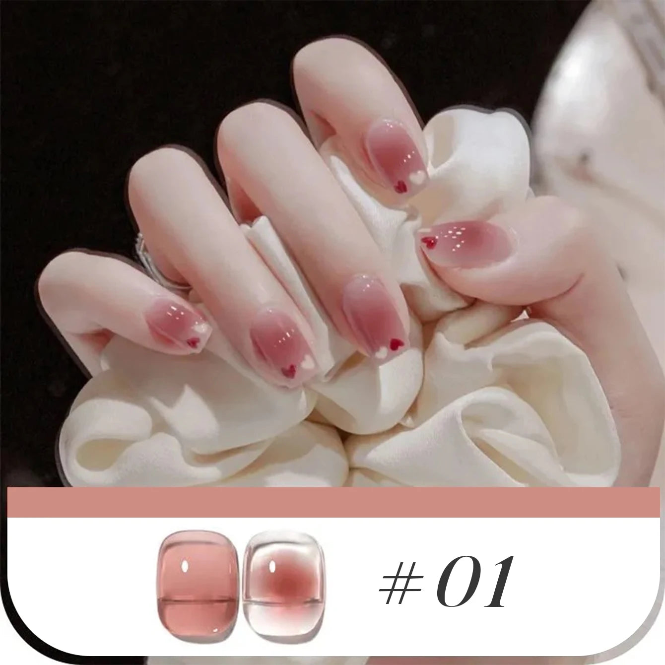 MN 2026 New 1-8PCS Fall Nails Popular Pure Desire Blush Jelly Gel Nail Polish Pink Nails Red Nails Ice-Clear Nude Nail Polish