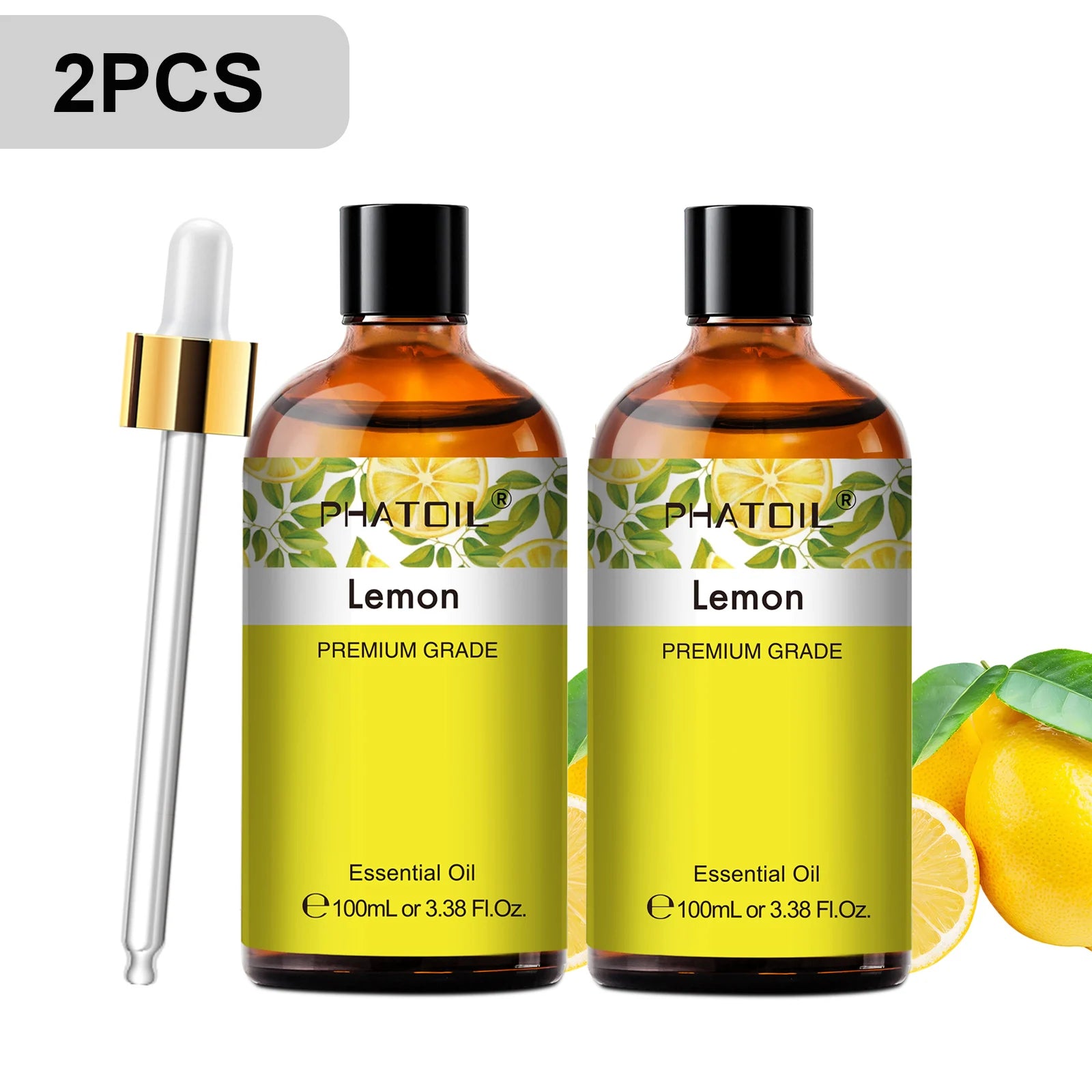PHATOIL 2pcs/1pcs Lavender Aromatherapy Essential Oil For Diffuser,Candle Making-100ml Eucalyptus Jasmine Vanilla Cinnamon Oils