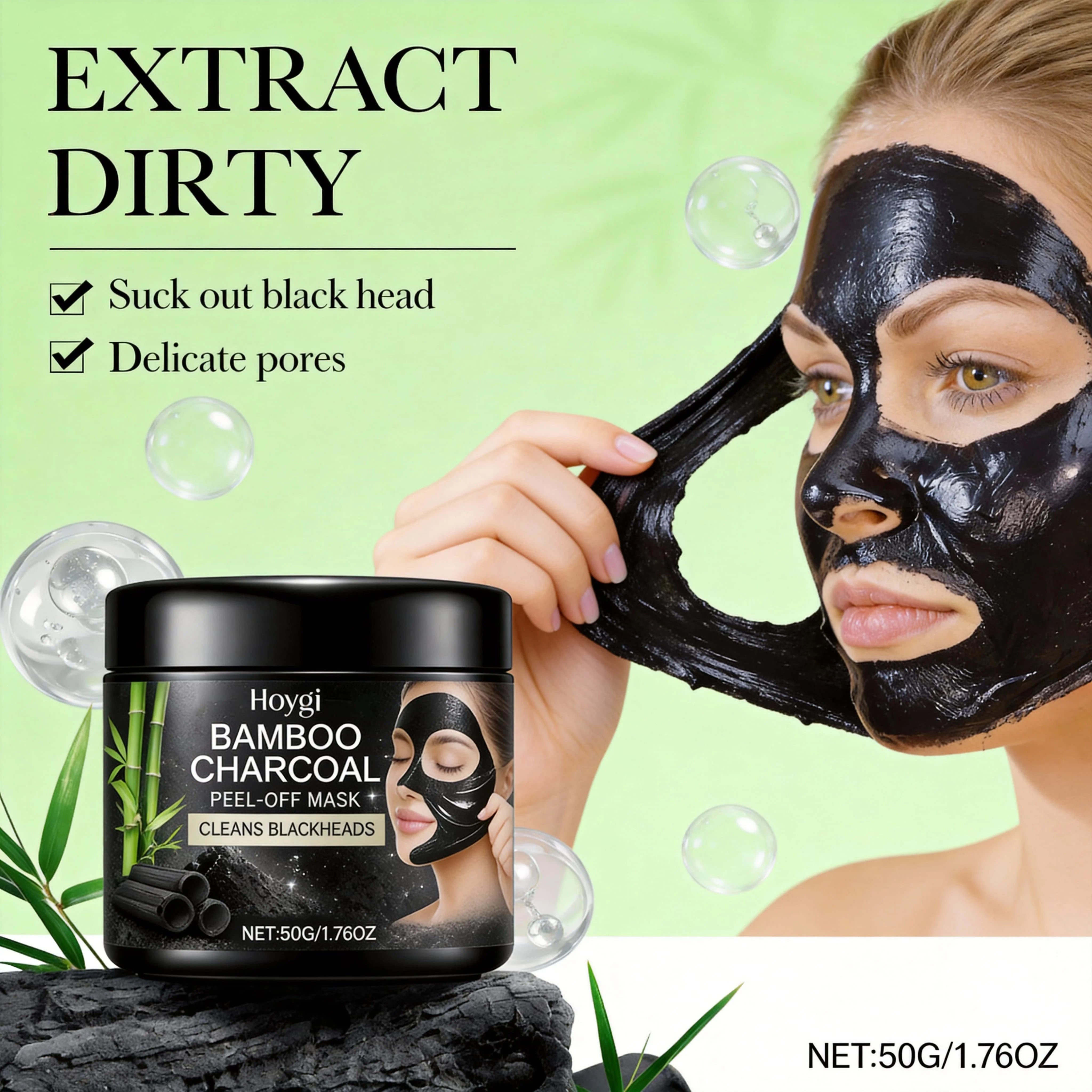 Charcoal Peel Off Mask Cream Blackhead Remover Deep Pore Cleansing Purifying Hydrating Facial Mask For All Skin Types