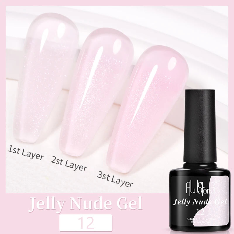 AWStorG15ml 2 IN 1 Crystal Top Coat Transparent Soak Off UV LED Nails Art Manicure Gel Nail Polish Varnishes Primer Function Gel