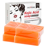 4/2Pcs Natural Soap Bar with Kojic Acid Handmade Brightening Soap for Fades Dark Spots Evens Skin Tone Gentle Cleansing Bath Bar