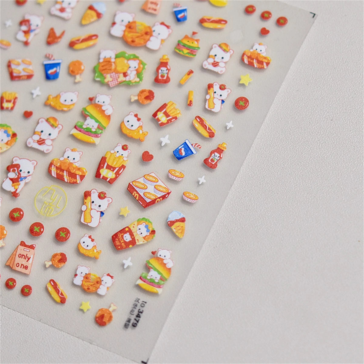 1pcs 5D Japanese Kawaii Nail Art Stickers Cute Rabbit Dog Slider Nail Decorations Decals Self-Adhesive Manicure Accessories DIY