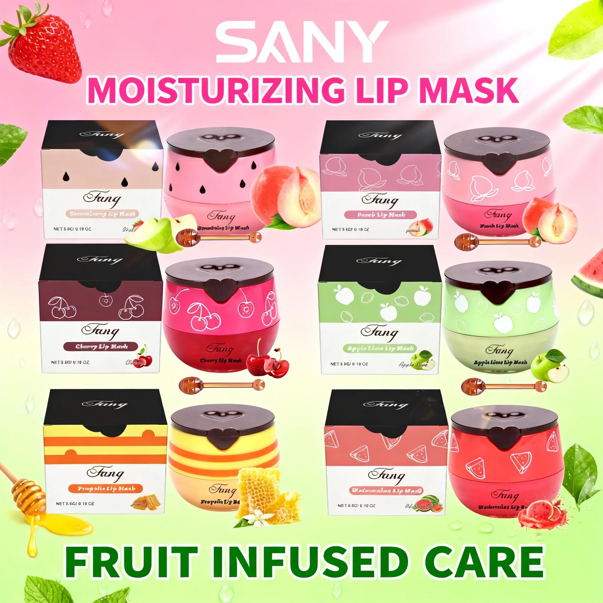 Sleeping Lip Mask Moisturizing Hydrating Treatment Beeswax Exfoliating Care Non Sticky Glossy Nourishing For Dry Chapped Lips