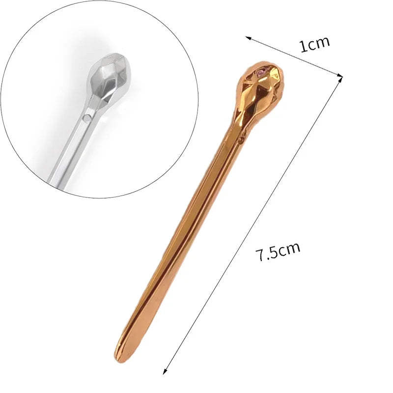 1PC Mini Metal Eye Cream Applicator Eye Cream Mixing Spatula Spoon Face Lifting Massage Facial Massager Thin Face Magic Stick