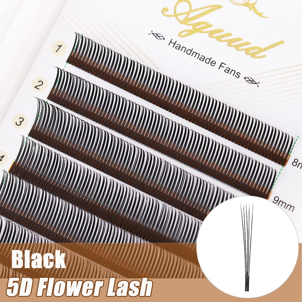 Angel Lashes 5D Flower Wet Lash Extensions Chocolate Brown Easy Fans Volume Flora Eyelash Manga Wispy Spike Premade Fans Lashes