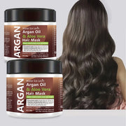 Argan Oil Aloe Vera Hair Mask Dual Oil Control Moisturizer Conditioner Soft Smooth Frizz Damaged Repair Revitalize Hair Care