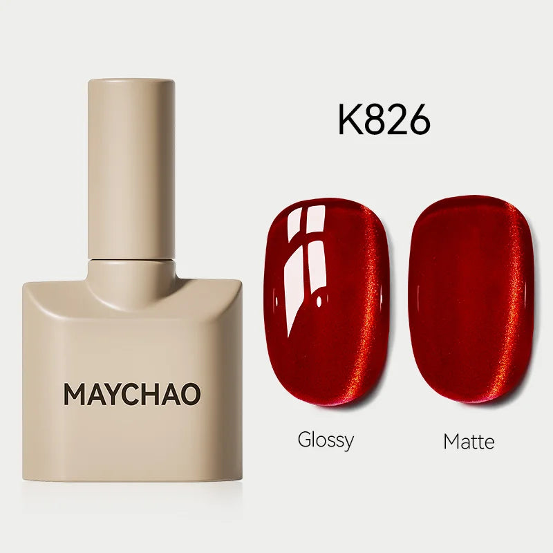 MAYCHAO Glitter Gel Nail Polish 7.3ml Semi-permanent Sequins Shiny Gel Base Top Coat Soak Off UV LED Varnish Nail Art Decoration