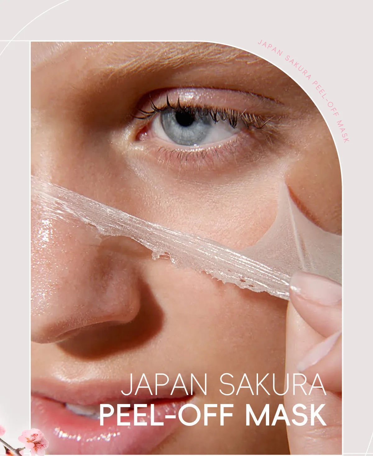LAIKOU Cherry Blossom Peel Off Mask ,Hydrating & Deep Cleansing Brightening Face Mask for Blackhead Removal and Pore Minimizing