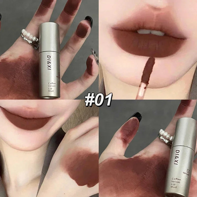6 Color Long-Lasting Waterproof Matte Velvet Lip Gloss Mist Liquid Matte Lipstick Non-stick Cup Lip Glaze Lip Makeup Cosmetics