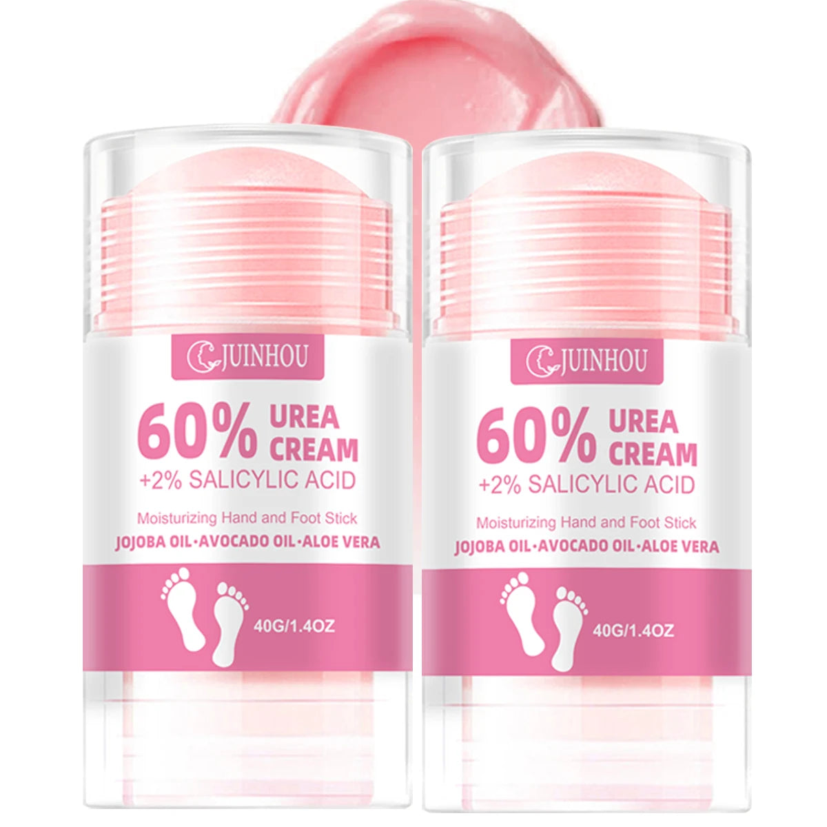 JUINHOU 60%Urea Hands and Feet Cream Powerful Repair Intensely Moisturizes Hand and Feet Refreshing and Non-greasy Portable