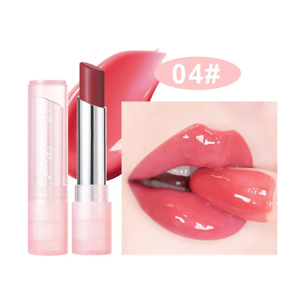 Pink Jelly Lipstick With Temperature Change Effect Moisturizing Lip Balm Long Lasting Nourishment Lip Gloss For Healthy Lips