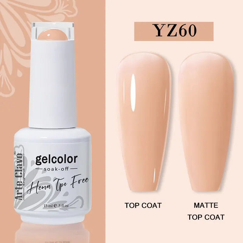 Arte Clavo 116Colors Gel Nail Polish 15ml Colorful Gel Semi Permanent Soak Off UV Gel Nail Art DIY Design Varnishe Nail Supplies