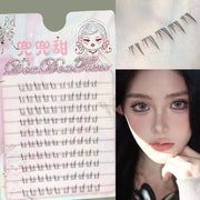 Flower Bunny False Eyelashes extenstions Bottom Lashes 5-7mm Mixed C Curl Black Manga Style Natural Looking Under Lashes
