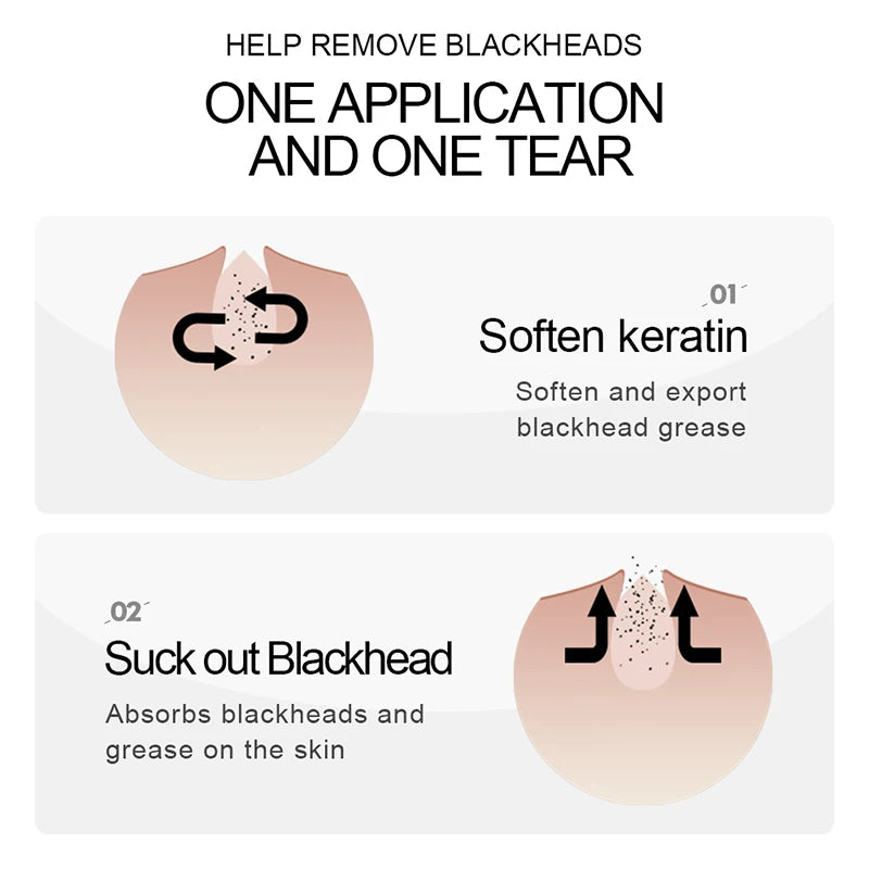 1/3/5/10PCS Bamboo Charcoal Nose Blackhead Remover Mask Deep Cleansing Shrink Pore Mask Skin Care Nose Black Dots Pore Skin Care