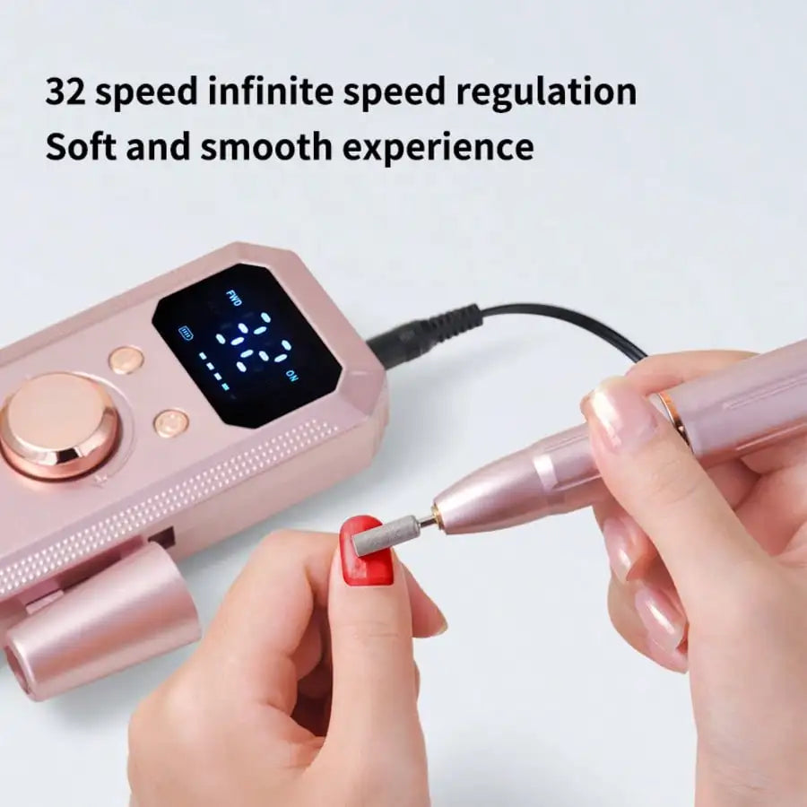 20,000RPM Rechargeable Electric Nail Drill, Portable Nail File Machine For Acrylic, Gel Nails Polishing, With 11 Sanding Bits And 20 Sanding Bands, Suitable For Beginners And Professionals, Professional Tool Manicure Set, Gre