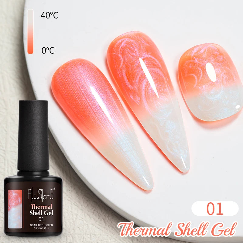 AWStorG Intense Rainbow Cat Eye Gel 5ml Holographic Laser Magnetic Nail Gel Soak Off UV LED Gel Polish Shiny Rainbow Manicur