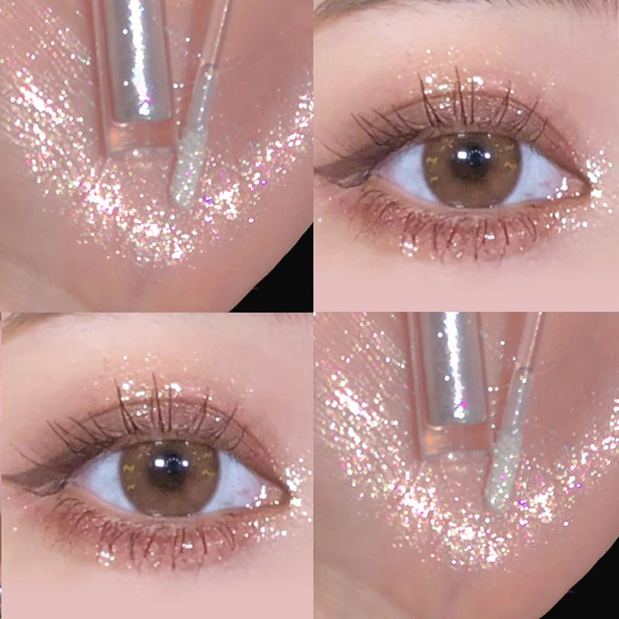 Liquid Eyeshadow High Pigment Waterproof Lasting Not Easy To Fade Pearl Glitter Portable Delicate Women's Eye Makeup