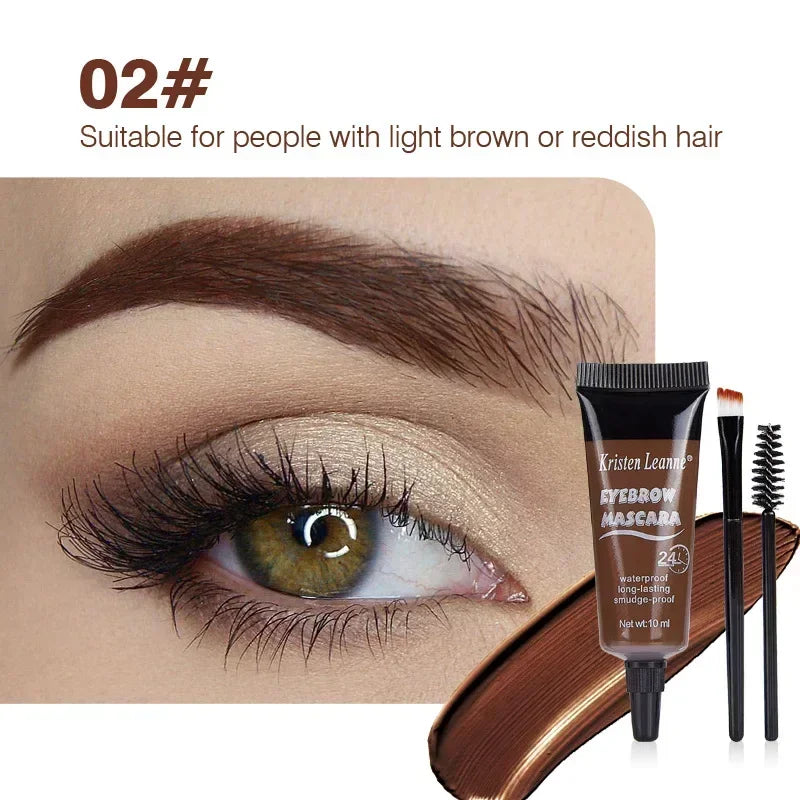 Professional Eyebrow Enhancers Cream Women Natural Liquid Dyeing Eyebrow Set Brow Tattoo Pigments Lasting Waterproof Eyebrow Gel