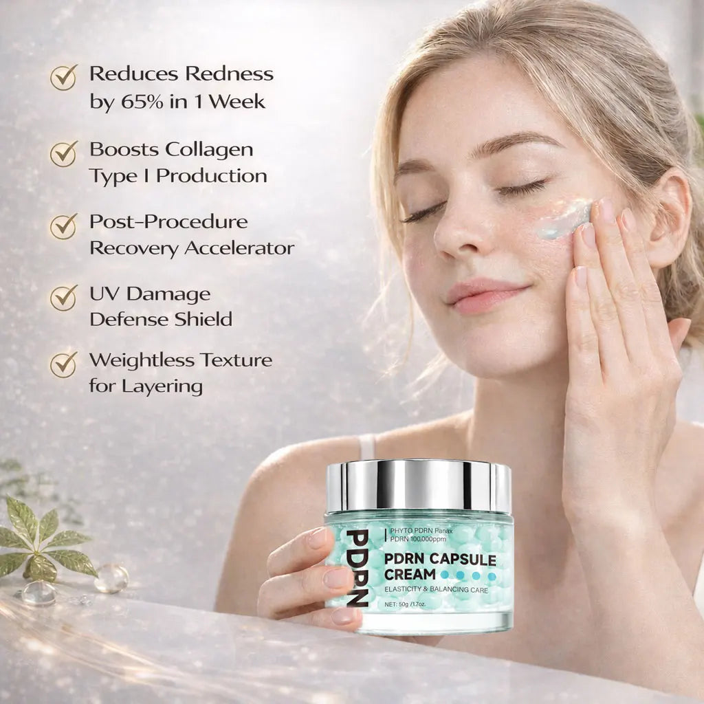 PDRN Capsule Cream 100, Hydrating Face Moisturizer with 100,000ppm PDRN, Hyaluronic Acid, 9 Peptides, Firming & Nourishing Cream