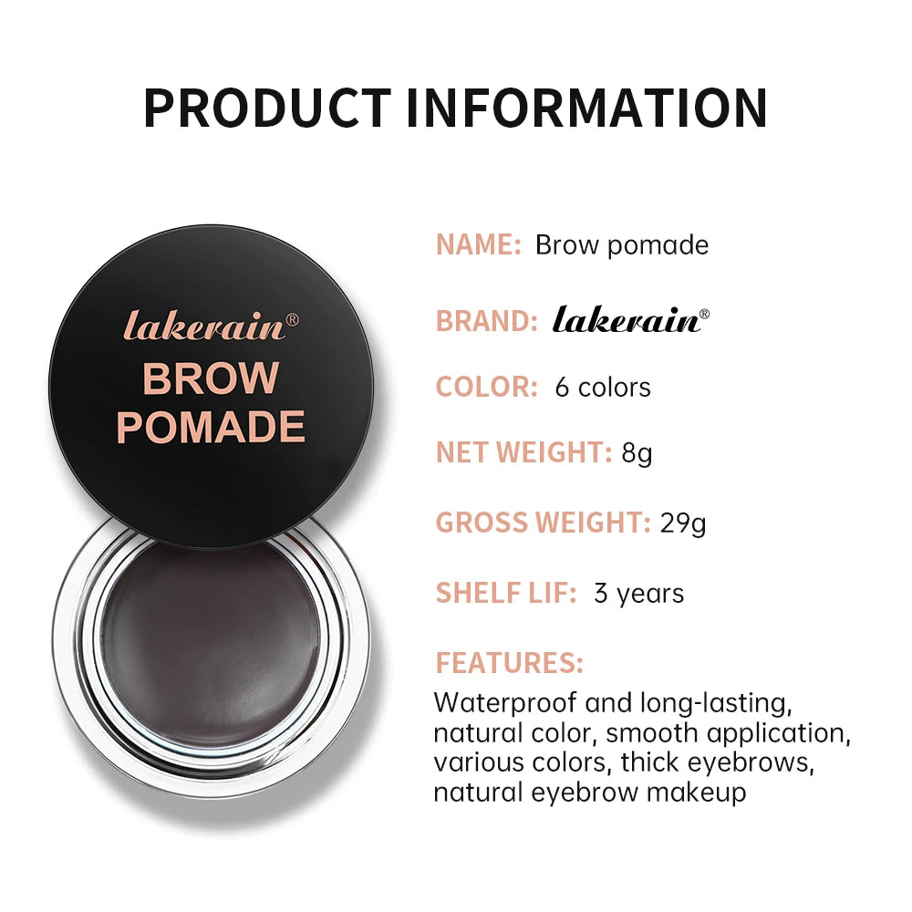 Long-lasting Eyebrow Enhancers Makeup 6 Colors Waterproof 3D Natural Eye Brow Pomade Eyebrow Gel With Brush Professional Makeup