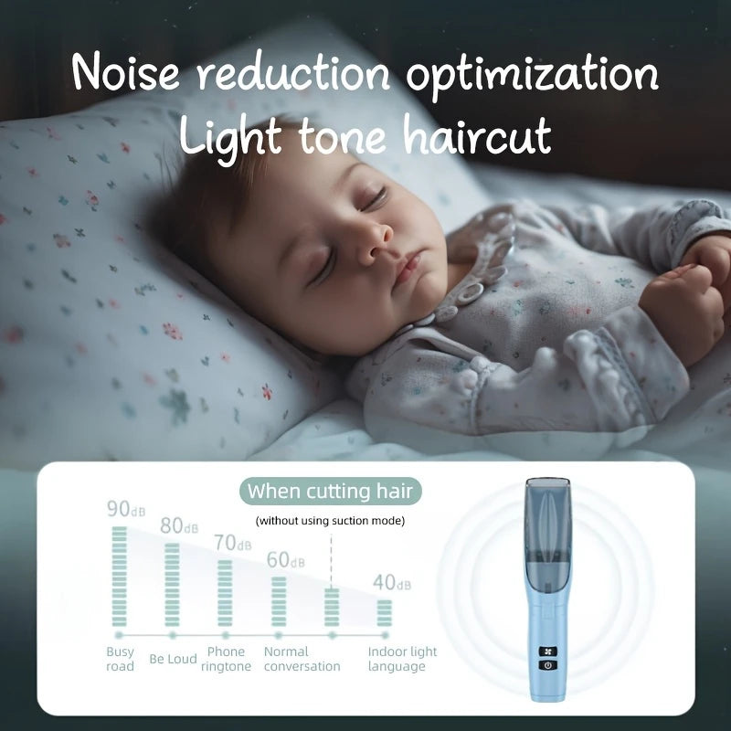 Baby Hair Clippers Quiet Children's Electric Hair Clipper Naturally Aspirated Hair Clipper with Ceramic Blades for Families