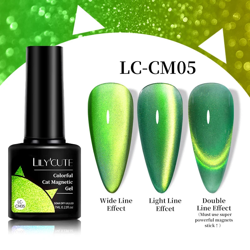 LILYCUTE 7ML Auroras Glitter Thermal Gel Nail Polish Temperature Color Changing Semi Permanent Soak Off Nail Art UV Gel Varnish