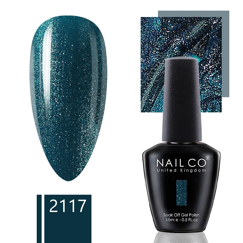 NAILCO 15ml Dark Gel Nail Polish Semi-permanent Varnish Hybrid UV Nails Art Glitter Colors Gel Polish Manicure Enamels For Nails