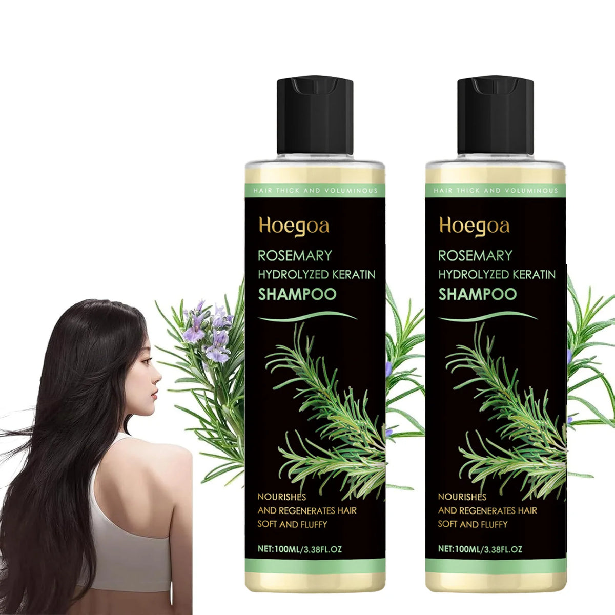 Rosemary Shampoo Soothing Scalp Anti Dandruff Refreshing Fluffy Repair Split Ends Plant Oil Control Nourishment Hair Shampoo