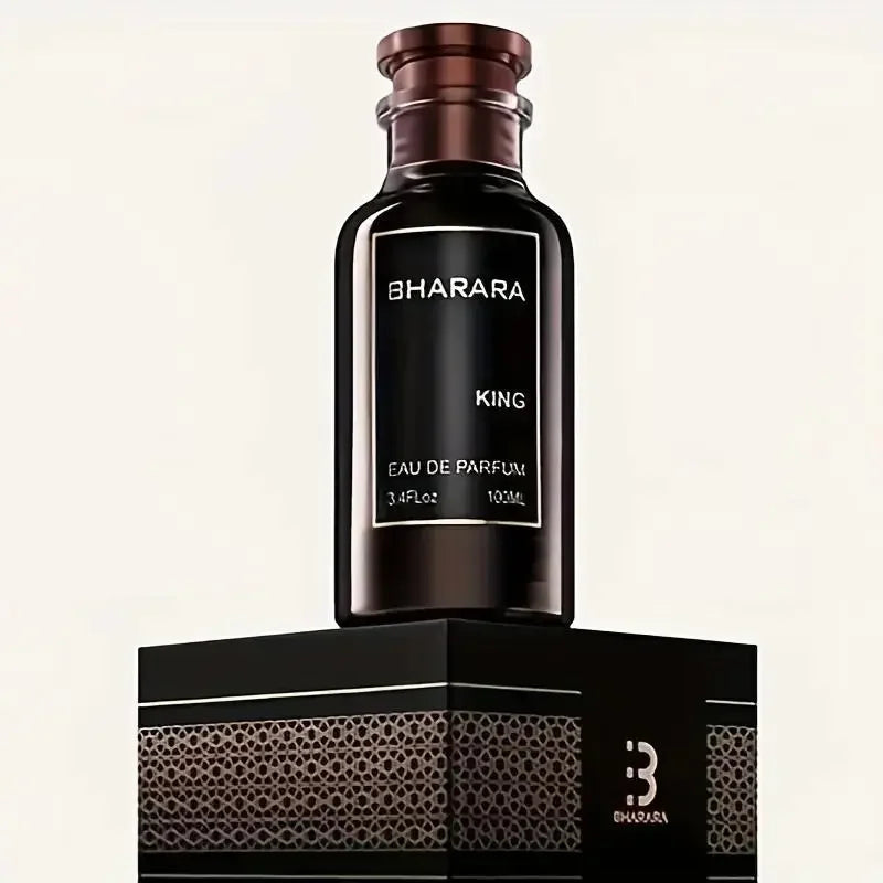 Bharara King Eau de Parfum 3.4oz/100ml Woody Spicy Fragrance for Men with Travel Spray