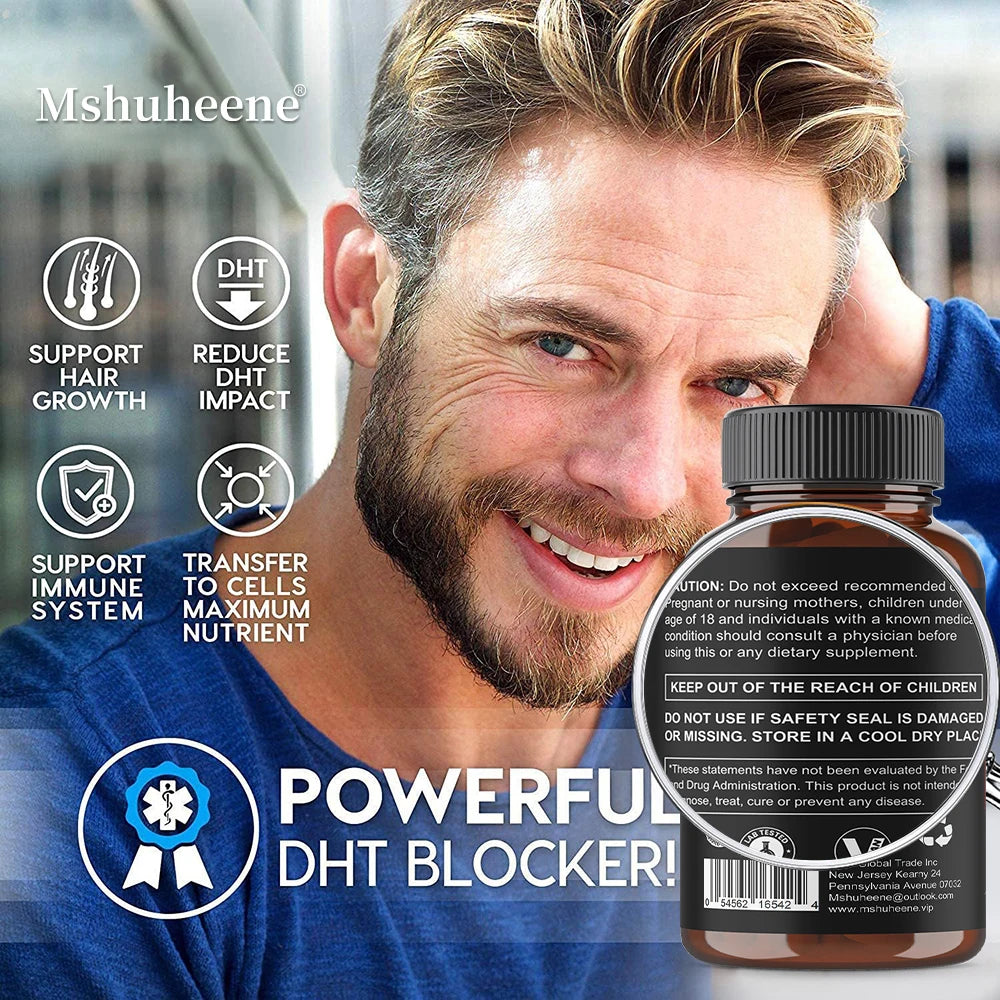 DHT Blocker Supplement with Saw Palmetto-Supports Hair Regrowth, Strengthens Hair & Scalp, Boosts Hair Thickness for Men & Women