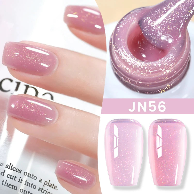 BORN PRETTY 10ml Translucent Color Gel Polish Jelly Nude Autumn Jelly Amber Semi Permanent UV Gel Nail Art Soak Off Gel Varnish