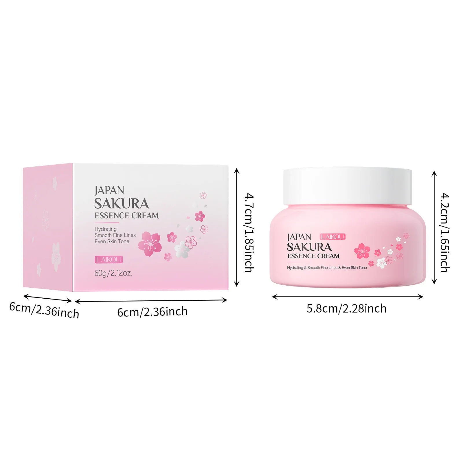 LAIKOU Japan Sakura Essence Cream Cherry Blossom Facial Cream Heavy Moisturizer Improving Dryness & Roughness Face Skin Care