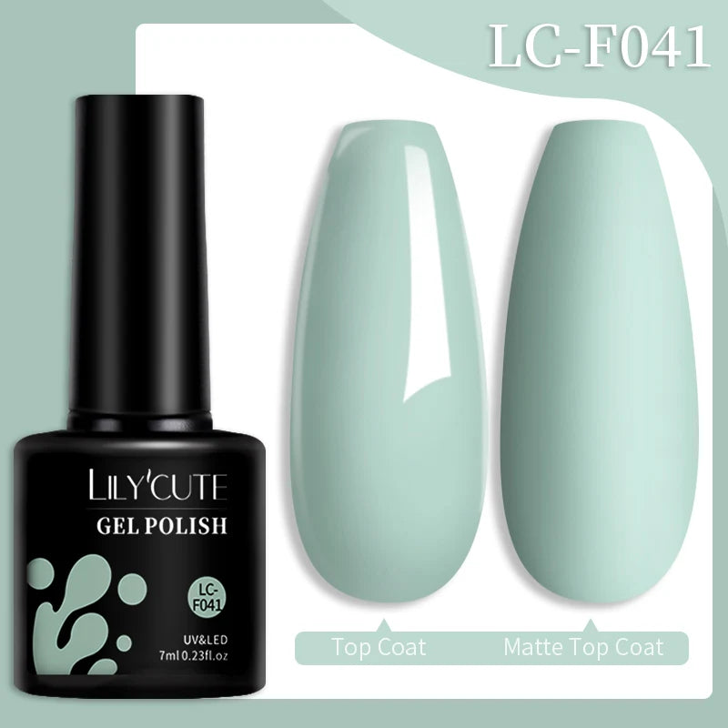 LILYCUTE 7ML Jelly Amber Gel Nail Polish Brown Crystal Translucent Dull Color Nail Art Gel Semi Permanent UV Gel Polish Varnish